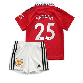Baby Fußballbekleidung Manchester United Jadon Sancho #25 Heimtrikot 2022-23 Kurzarm (+ kurze hosen)